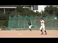 東風平中野球部　１２月２６日　石垣戦　ハルキ　センター前