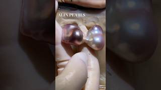 look at such baroque pearl after open the clam,oh #pearls #pearl #diy #pearljewelry #shorts #virals