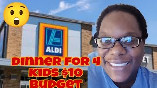 FEEDING MY 4 KIDS WITH A $10 BUDGET @ALDI 😳👀👀