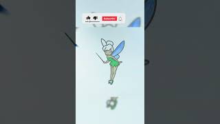 How to Paint Tinkerbell Coloring Page | #shorts #shortvideo #coloring #painting #paintingvideoforkid