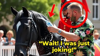 Reckless Tourist SPLASHED Water on Guard’s Horse — And Instantly Learned PAINFUL Lesson!