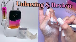 DOUBLE DIP NAILS 2022 E-FILE UNBOXING AND REVIEW!! Best Nail Drill For Beginner Nail Techs?!