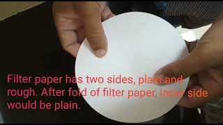 How to fold a laboratory filter paper