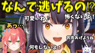 【2視点】大好きな獅子堂あかりとついに対面！ダル絡みする海妹四葉【にじ若手女子マイクラ切り抜き】