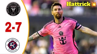 Messi BACK with Hattrick - Inter Miami vs New England 7-2 -Suarez Goals -All Goals \u0026 Highlights 2024