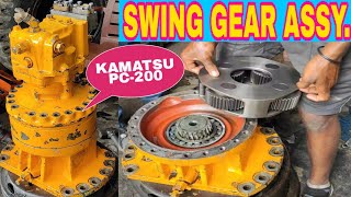 How To Swing Gear Cashing Assy. ii Swing Gear Fitting Step By Step ii Kamatsu Pc-200 Mechanic Gyaan,