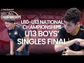 U13 Boys’ Singles Final | Mark Bates Ltd U10-U13 National Championships 2024 | Table Tennis England