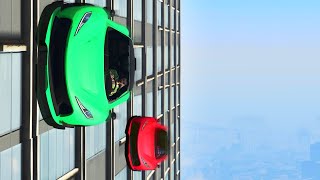 DRIVING ON GTA BUILDINGS! (GTA 5 Funny Moments)