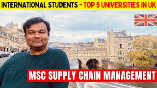 Top 5 Universities in UK🇬🇧🇬🇧 | My top 5 for MSc Supply Chain Management for International Students