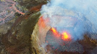 Drone Video of ICELAND VOLCANO Eruption🌋 Iceland Volcano started again. Sept 11 drone footage. Mini2