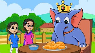 Hathi Raja Kahan Chale | Hindi Rhymes for kids | Kids poem | हाथी राजा #kids @kidschannelindia