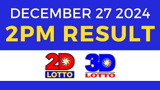 2pm Lotto Result Today December 27 2024 | PCSO Swertres Ez2