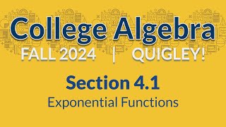 4.1 Exponential Functions