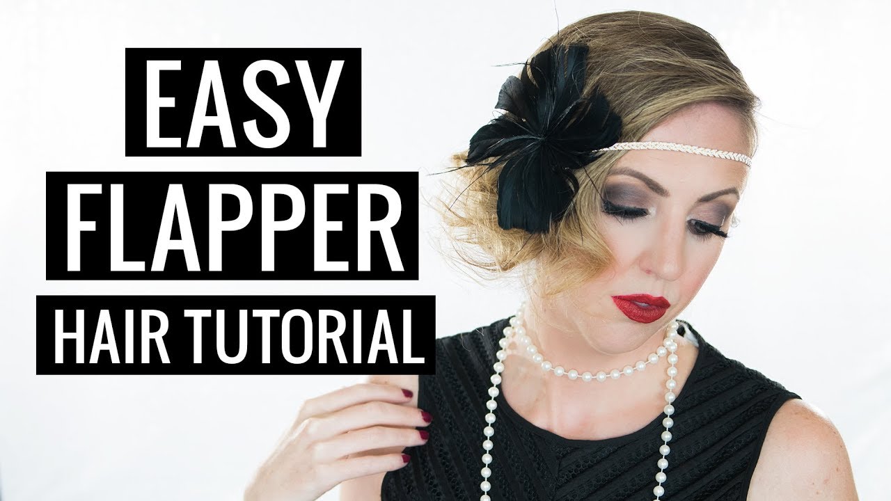 Easy Halloween Hair Tutorial 1920s Flapper Youtube