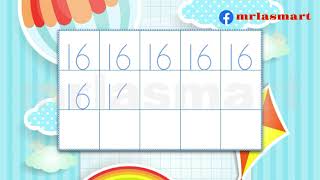 How to write Number 16 | Precise Formation | Merryland Academy Digital Classroom