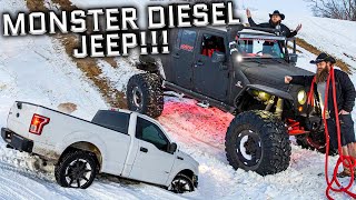 Rattletrap Diesel Jeep Saves The Day *Cummins Power*