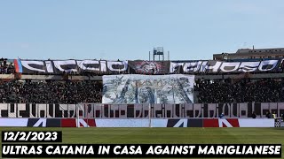 ULTRAS CATANIA IN CASA AGAINST MARIGLIANESE || SSD Catania vs Mariaglianese 12/2/2023