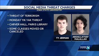 2 ISU students face threat of terrorism charges over social media posts