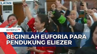 Inilah Momen Syukur dan Haru Pendukung Eliezer saat Hakim Bacakan Vonis di Ruang Sidang PN Jaksel