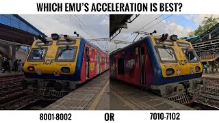 MEDHA AC EMUs ACCELERATION – WHICH IS BEST