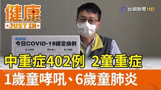 中重症402例  2童重症  1歲童哮吼、6歲童肺炎【健康資訊】