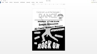 How to make black and white flyer