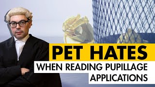 Pupillage applications: Barristers' PET HATES