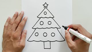 How to draw a CHRISTMAS Tree