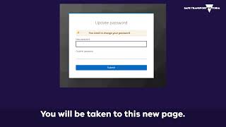 How to reset your password on the CPV User Portal