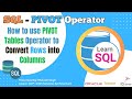 SQL – How to use PIVOT Tables Operator to Convert Rows into Columns