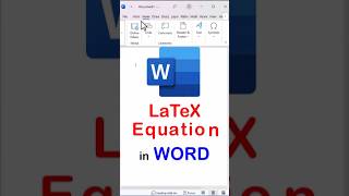 LaTeX to Word: How to Insert Professional Equations Instantly in MS Word! 😎 #msword #latex #shorts