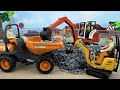 Kendaraan Konstruksi di Tempat Kerja | Hari kerja untuk Excavator dan Dump truk | BIBO dan Mainan