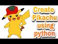 Create Pikachu using python (turtle)#shorts #youtubeshorts #code_py#shortvideo