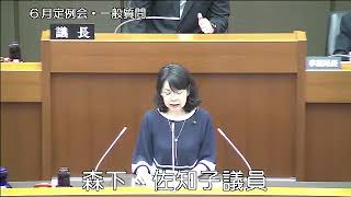 平成２９年６月定例会（６月１６日⑬）再質問（森下佐知子議員）