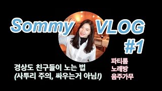 [Sommy VLOG] 일상 브이로그 (..라고 쓰고 음주가무라고 읽는다), 흔한 경상도 여자들이 노는법, 싸우는거 아님 주의