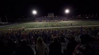 Pitt band at 2022 PIMBA championships, behind the band