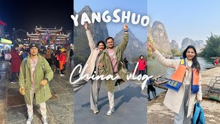 YANGSHUO - China's MOST BEAUTIFUL MOUNTAIN PLACE  || BAMBOO RAFTING || LI RIVER CRUISE.