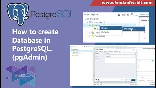 How to Create Database in PostgreSQL | Create Database in PostgreSQL pgAdmin Tutorial