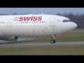 [Full HD] Swiss A330-343 [HB-JHG] landing and take off in GVA/LSGG with ATC