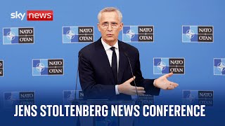 NATO Secretary General Jens Stoltenberg holds news conference in Brussels