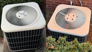 Two Lennox Merit Heat Pumps Defrosting