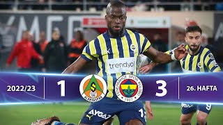 Corendon Alanyaspor (1-3) Fenerbahçe - Highlights/Özet | Spor Toto Süper Lig - 2022/23