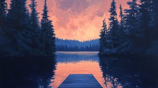 Starry Lake Serenity | Frame TV Art Screensaver | 4K Twilight Reflection Scene 🌌✨