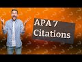 What are the guidelines for citation in APA 7?