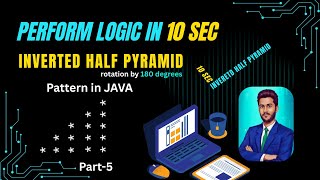 Inverted Half Pyramid Pattern | Java| 180° Rotated | Pattern Printing