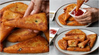 I Combined Bread With Potato \u0026 Make This Delicious Triangle Snack Recipe | Bread Aloo Triangle Snack