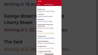Checking Bus Route Information In Rutgers App