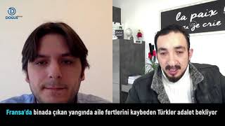 Fransa'da binada çıkan yangında aile fertlerini kaybeden Türkler adalet bekliyor