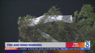 Fire, wind warnings remain in effect overnight