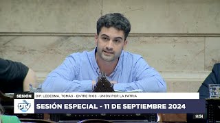 Diputado Ledesma, Tomás - UxP - Sesión Especial 11-09-2024 - PL